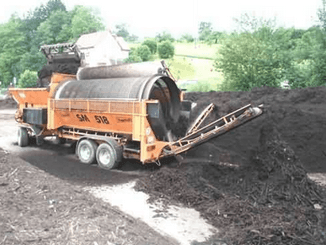 Siebüberlauf auf der Kompostanlage